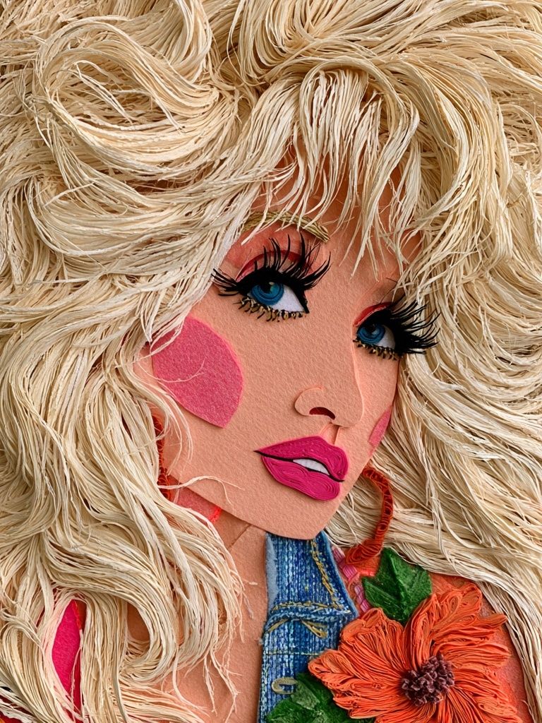 Textile Portrait Illustration Poster. poster detail