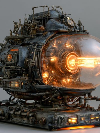 Steampunk Reactor Machine Print. poster print