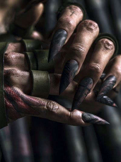 Dark Clawed Hand Illustration Poster. poster