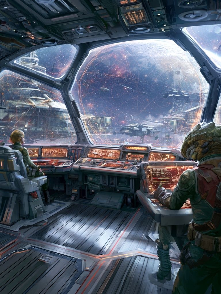 Starship Cockpit Sci-Fi Poster. poster detail