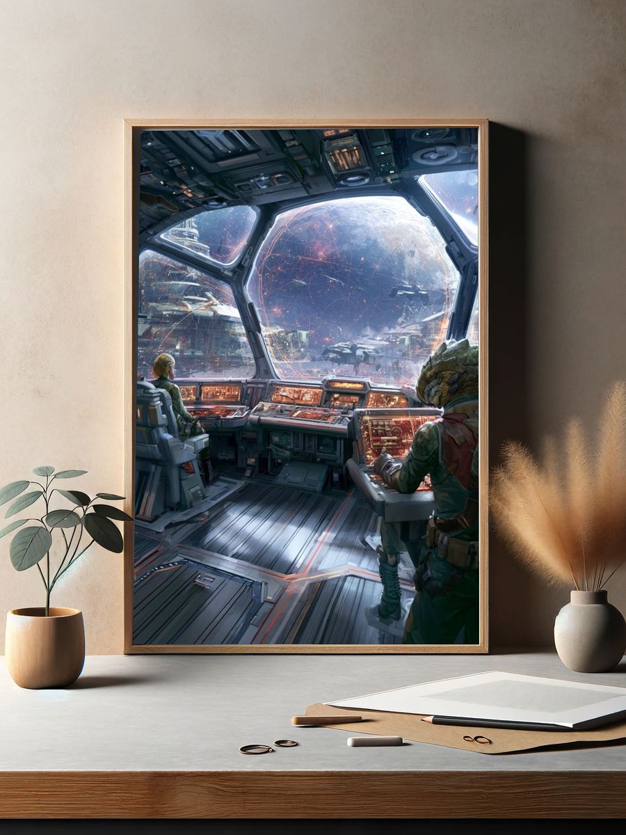 Starship Cockpit Sci-Fi Poster. — room view 2