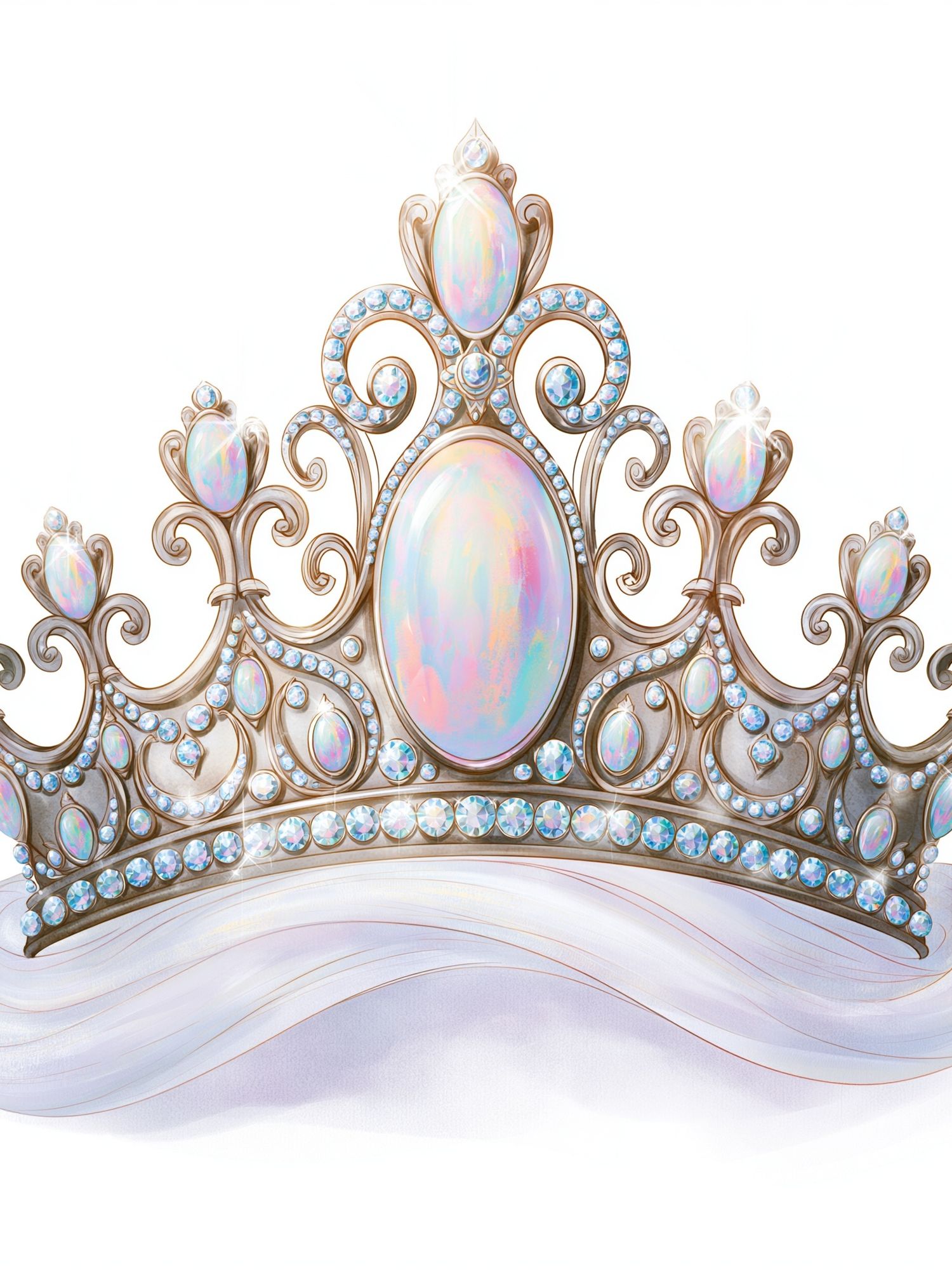 Jeweled Tiara Illustration Poster. poster — illustration art