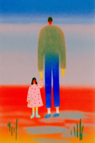 Dreamlike Family Illustration Poster. poster print