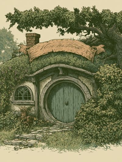 Hobbit House Botanical Print.