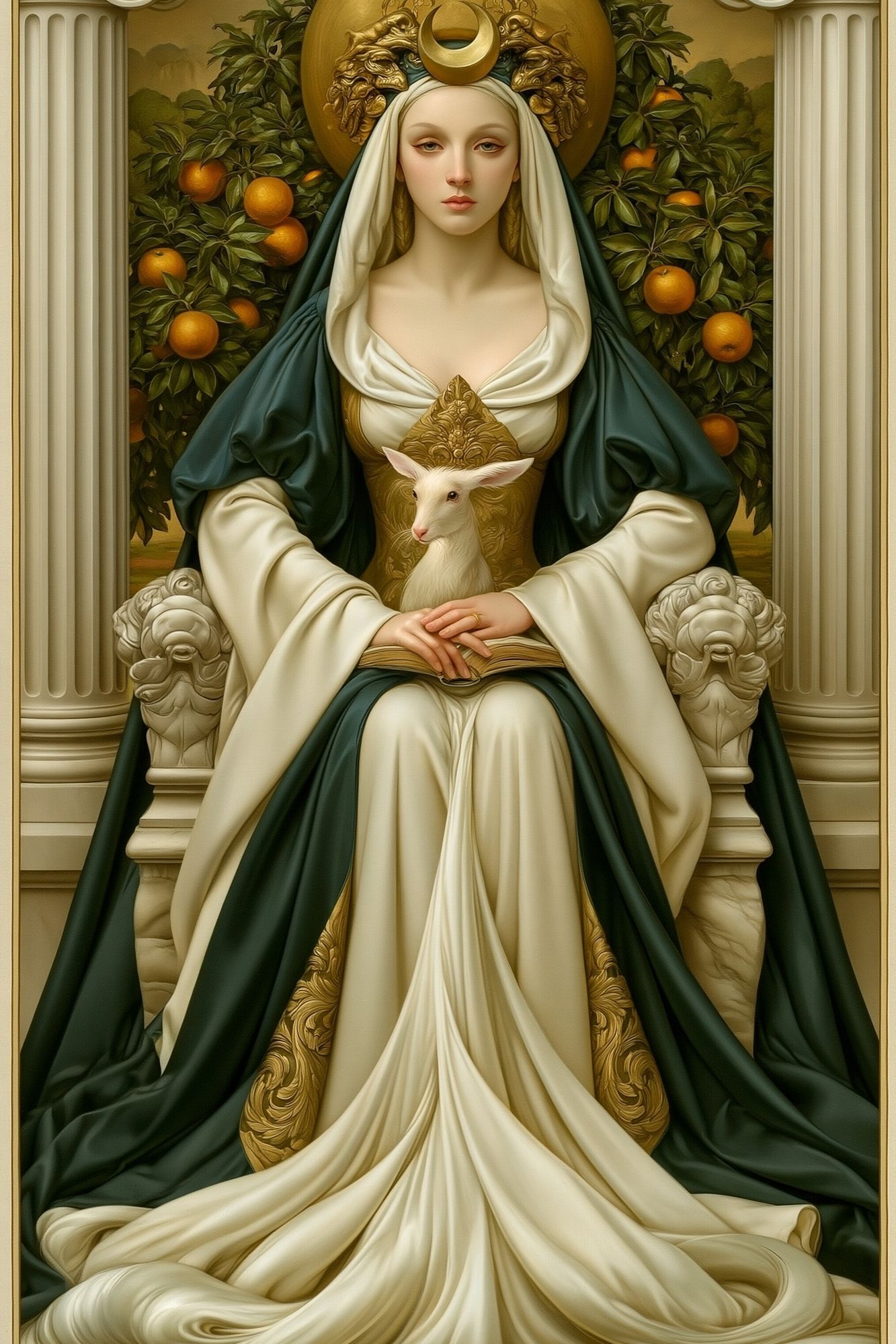 The High Priestess Tarot Poster. poster — illustration art