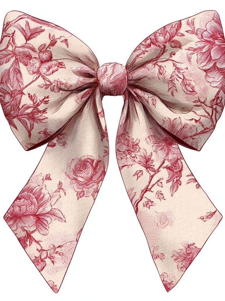Floral Bow Illustration Poster. poster — illustration art