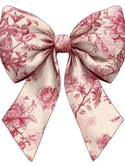 Floral Bow Illustration Poster. poster