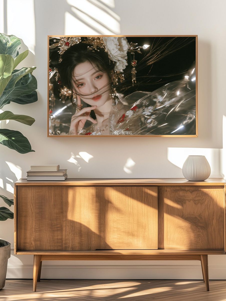 Dreamy Floral Portrait Print. — room view 3