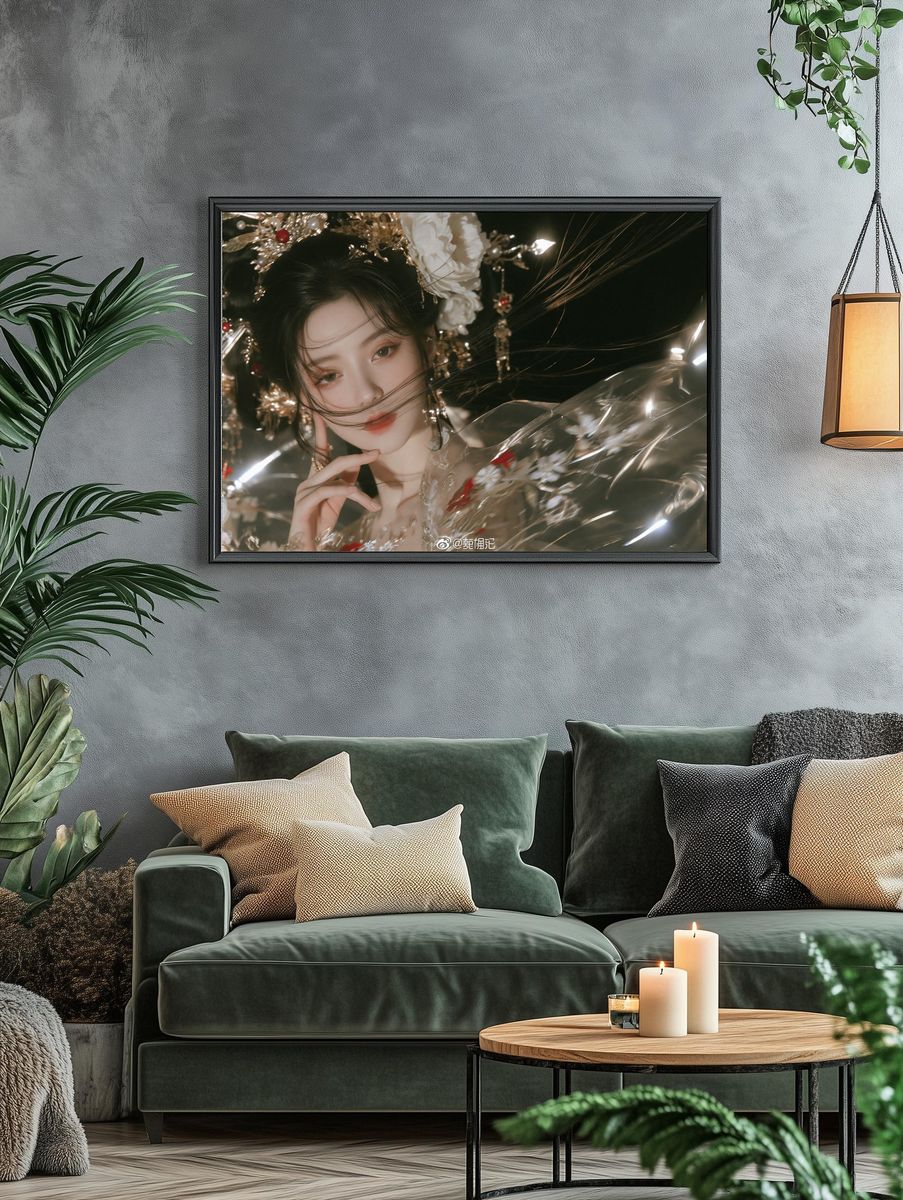 Dreamy Floral Portrait Print. — room view 4