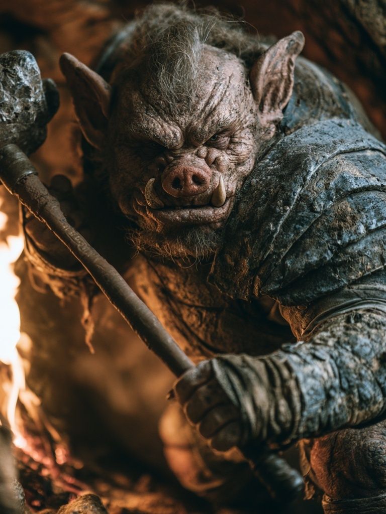 Orc Warrior Fantasy Poster. poster — illustration art