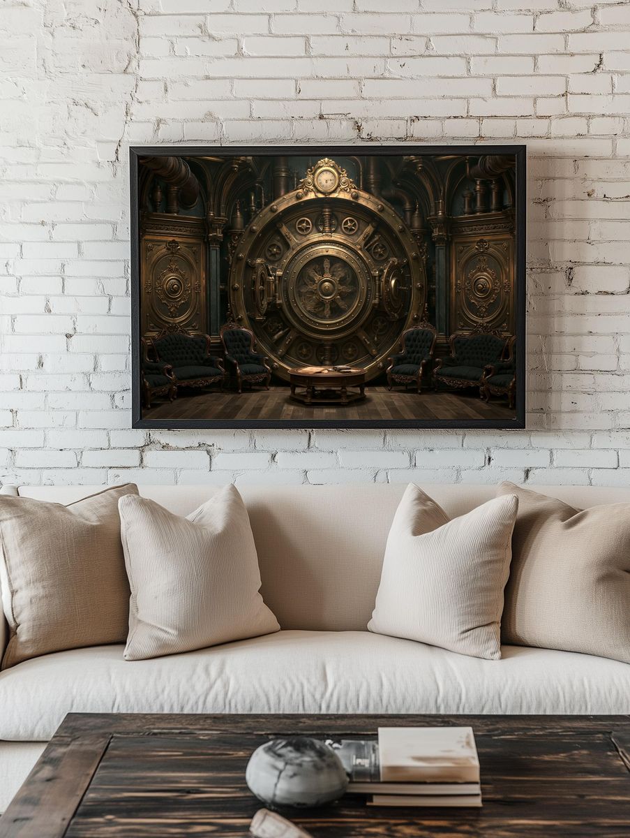 Steampunk Vault Interior Poster. — room view 1