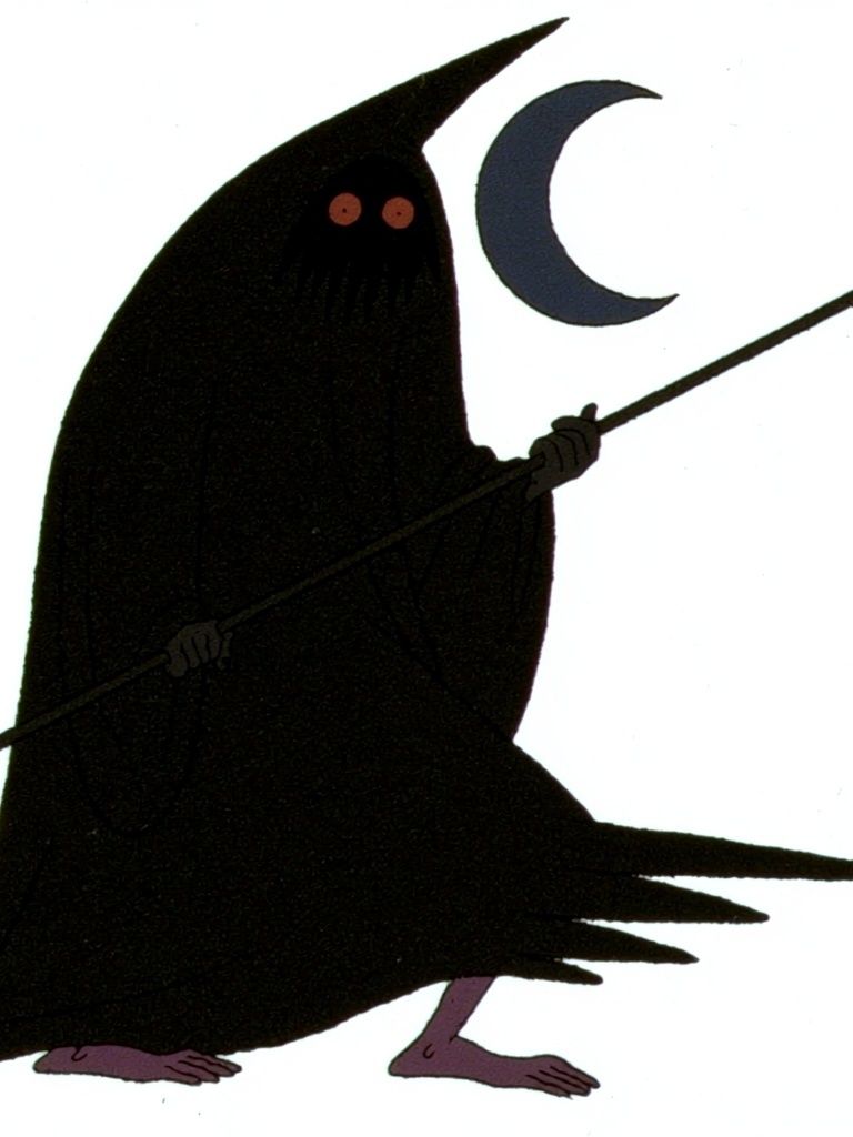 Moonlit Grim Reaper Illustration Poster. poster detail
