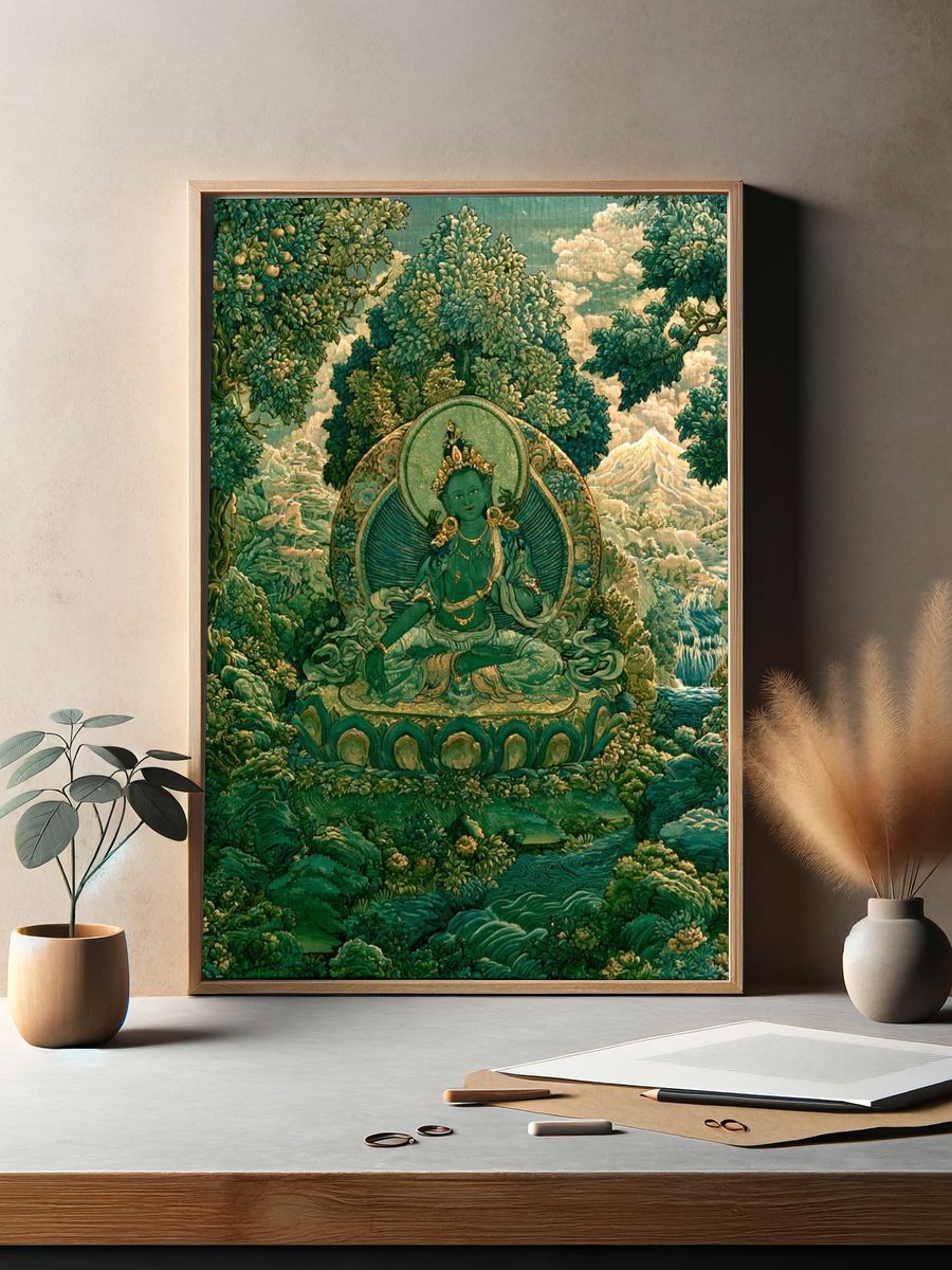 Forest Deity — Surreal Illustration Print. — room view 2