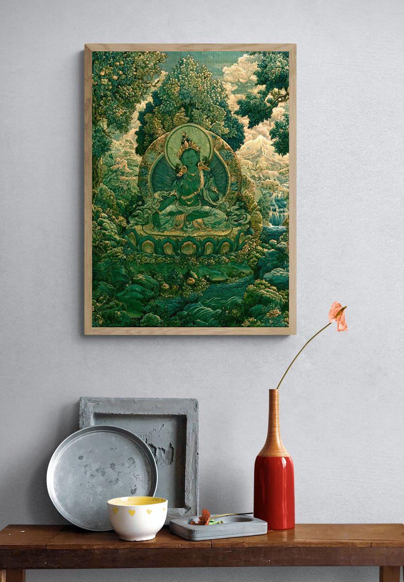 Forest Deity — Surreal Illustration Print. — room view 3