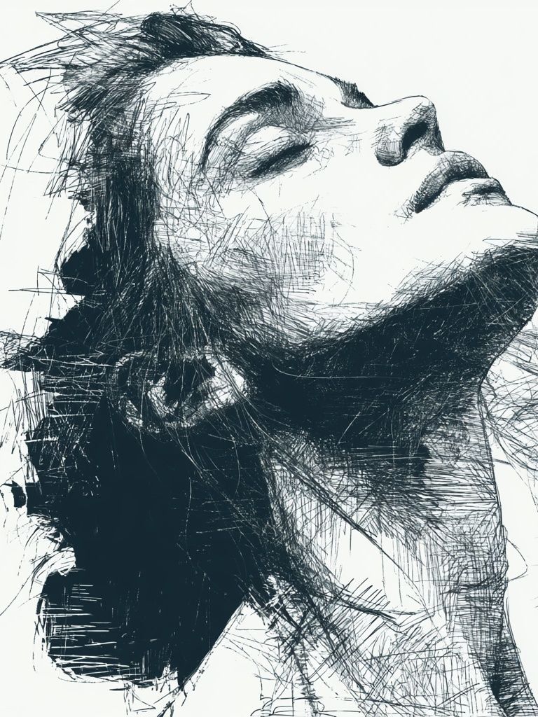 Abstract Female Portrait Print. poster — illustration art