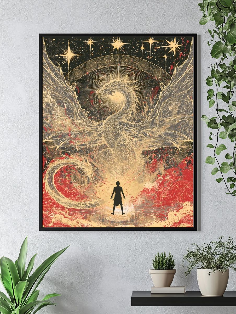 Celestial Dragon Surrealism Print. — room view 4