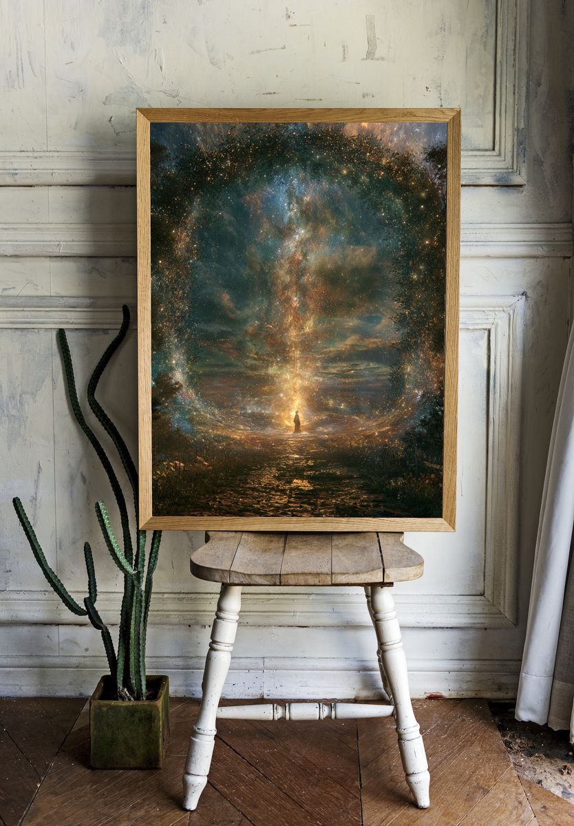 Celestial Forest Portal Print. — room view 1