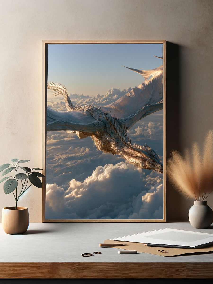 Sky Dragon Fantasy Poster. — room view 2