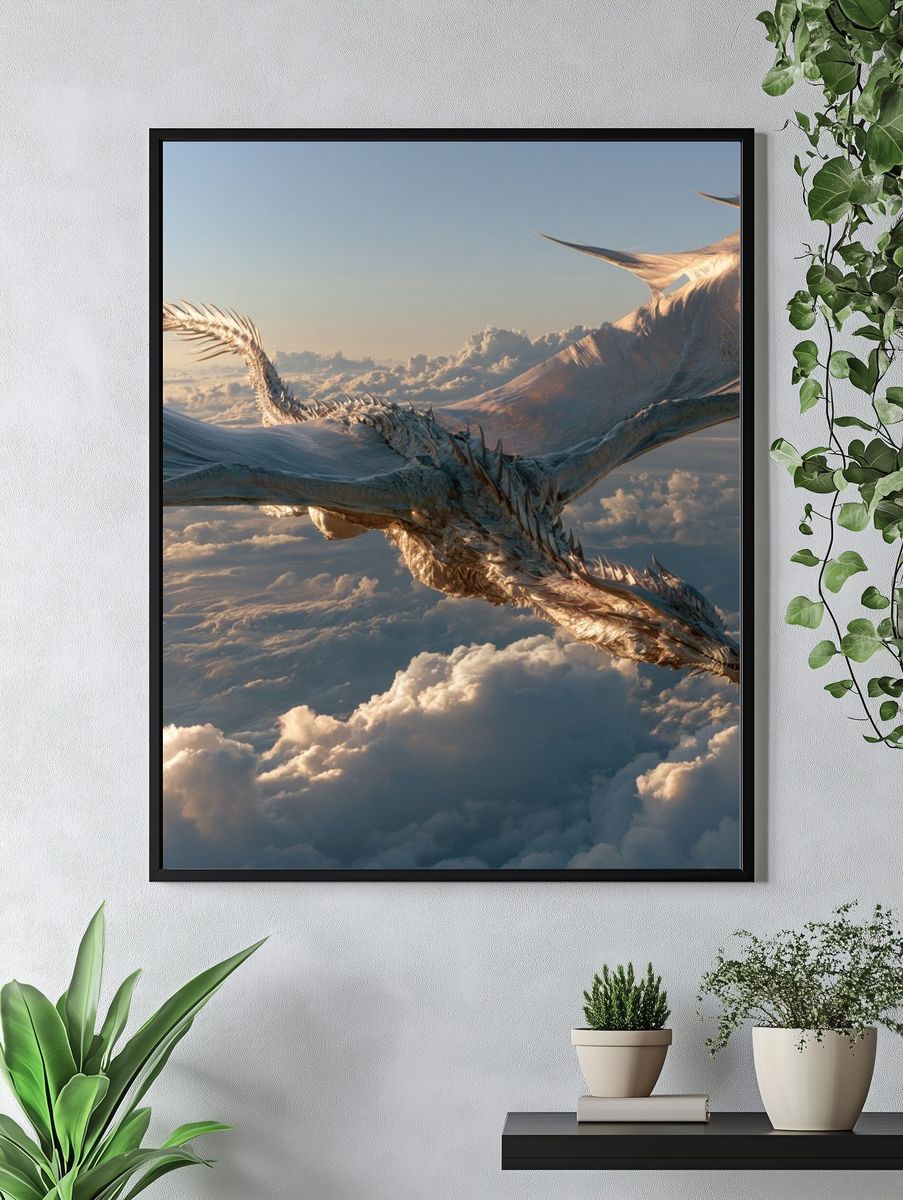 Sky Dragon Fantasy Poster. — room view 4