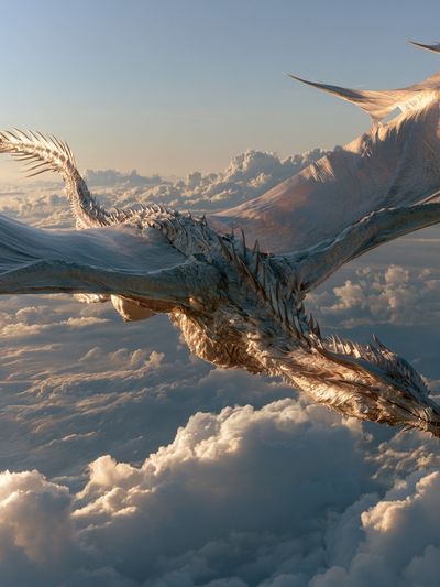 Sky Dragon Fantasy Poster. poster