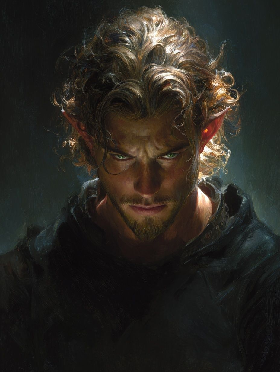 Elf Portrait Fantasy Print. poster detail