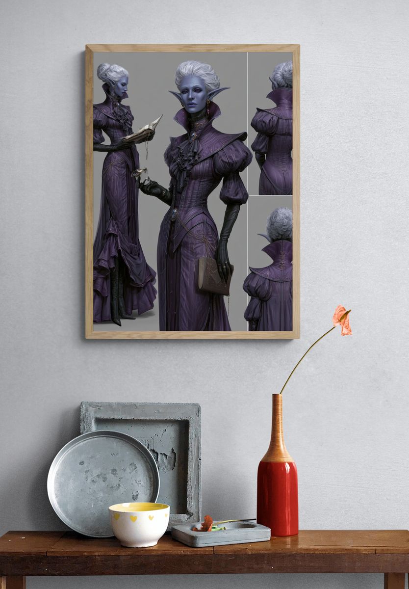 Vampire Sorceress Fashion Poster. — room view 3