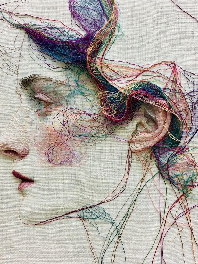 Thread Portrait Fine-Art Print. poster detail