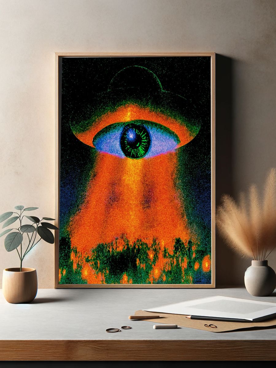 Psychedelic Cosmic Eye Poster. — room view 2