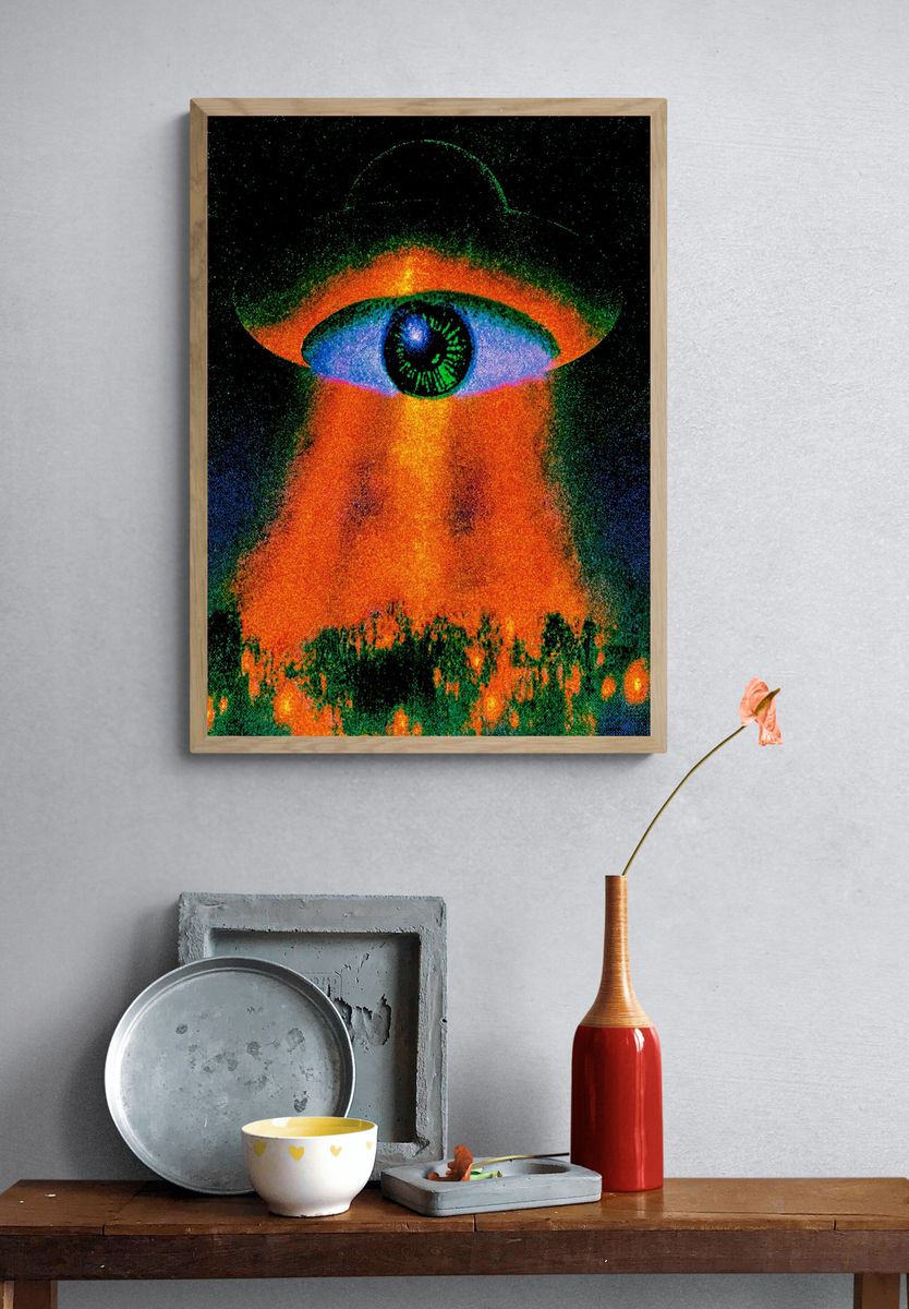 Psychedelic Cosmic Eye Poster. — room view 3