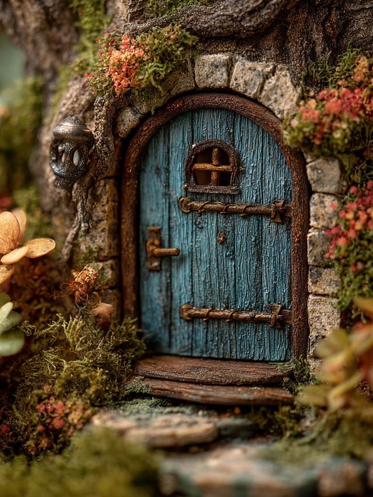 Fairy Cottage Door Illustration Poster. poster — illustration art