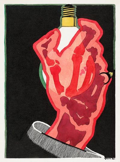 Advertising design Lamps (1906–1945) print. poster print