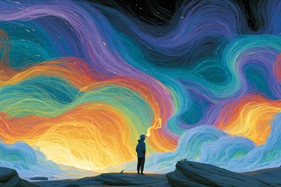Cosmic Aurora Dreamscape Print.