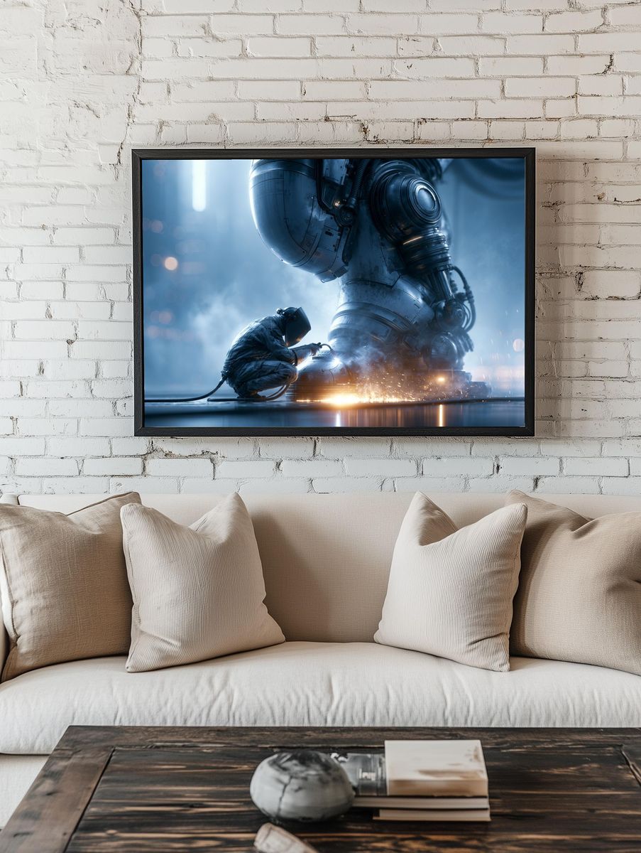 Desert Megastructure Sci-Fi Print. room preview