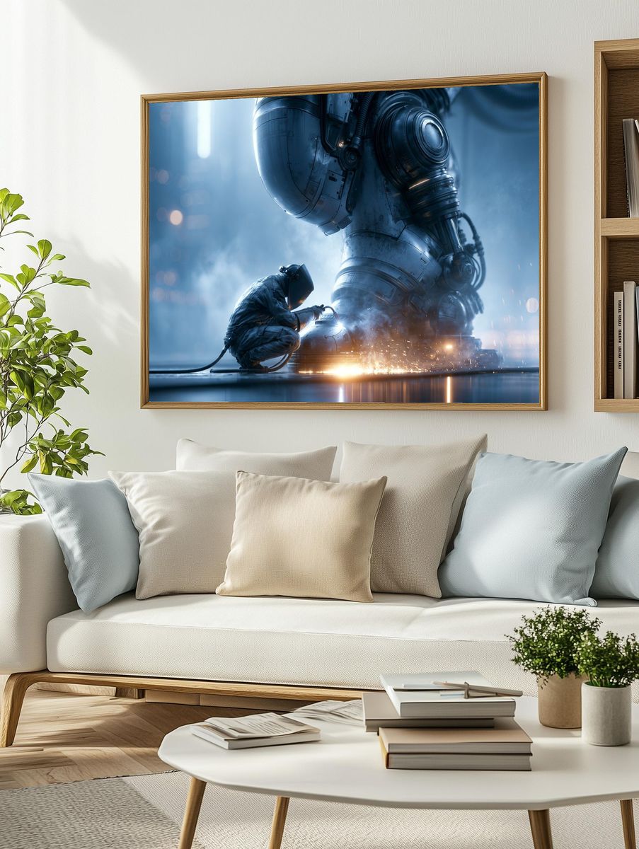 Desert Megastructure Sci-Fi Print. — room view 2