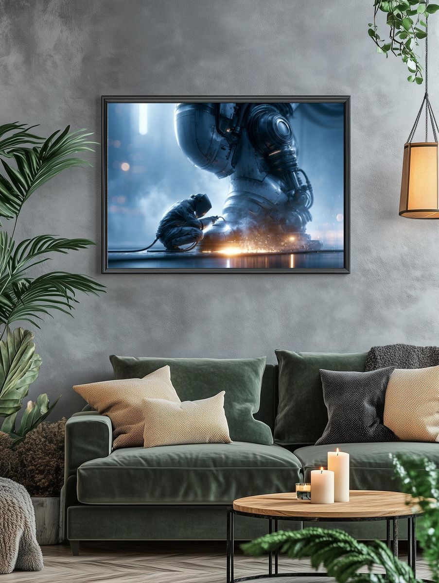 Desert Megastructure Sci-Fi Print. — room view 4