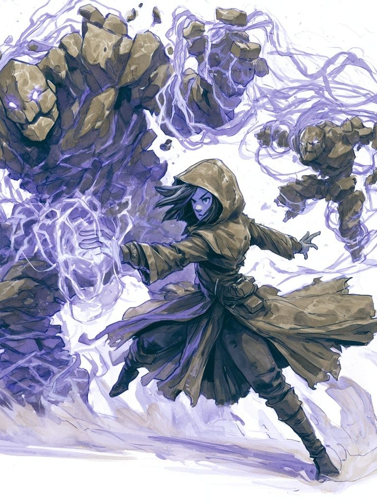 Elemental Mage Digital Art Poster. poster detail
