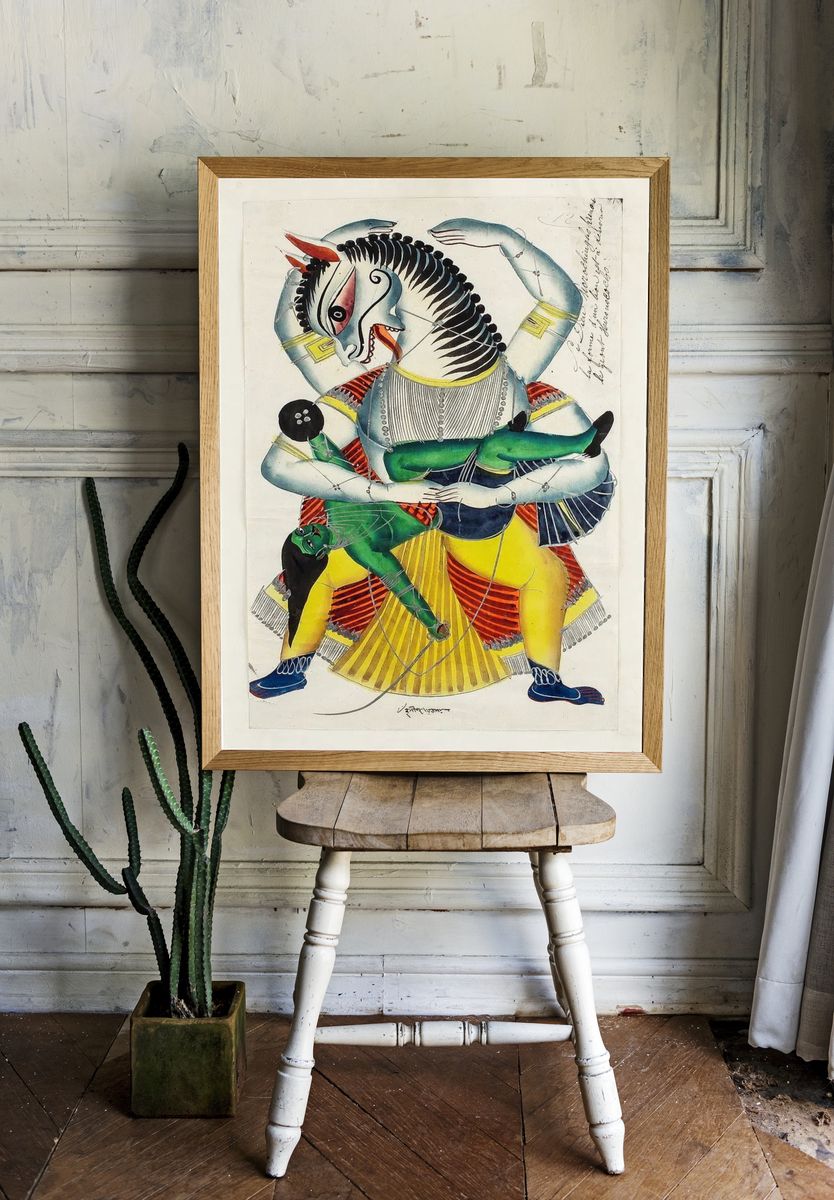 avatar Narasimha (1870), vintage Hindu. room preview