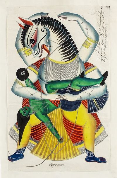 avatar Narasimha (1870), vintage Hindu. poster