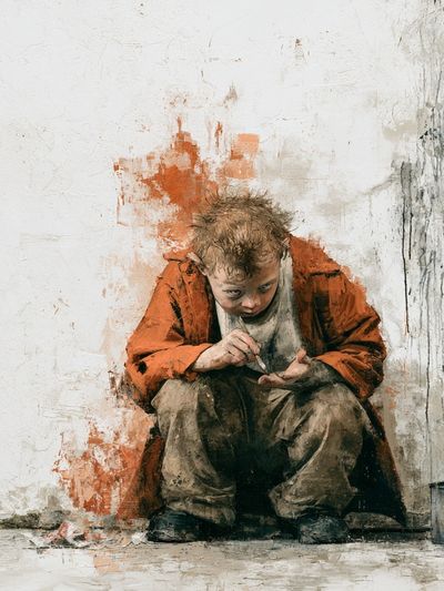 Street Artist Child Illustration Poster. poster print