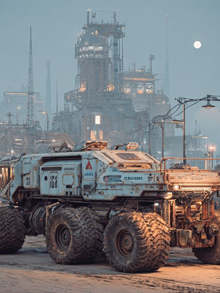 Industrial Rover Sci-Fi Poster. poster — illustration art