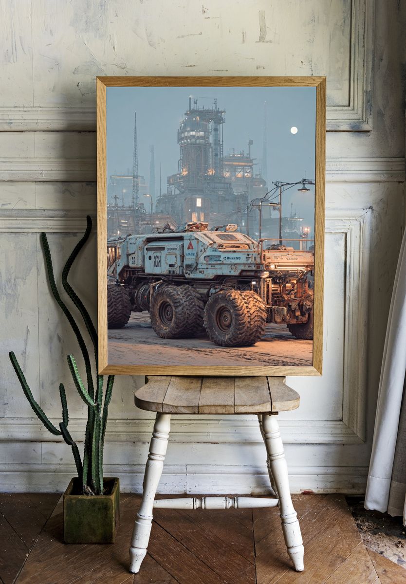 Industrial Rover Sci-Fi Poster room preview