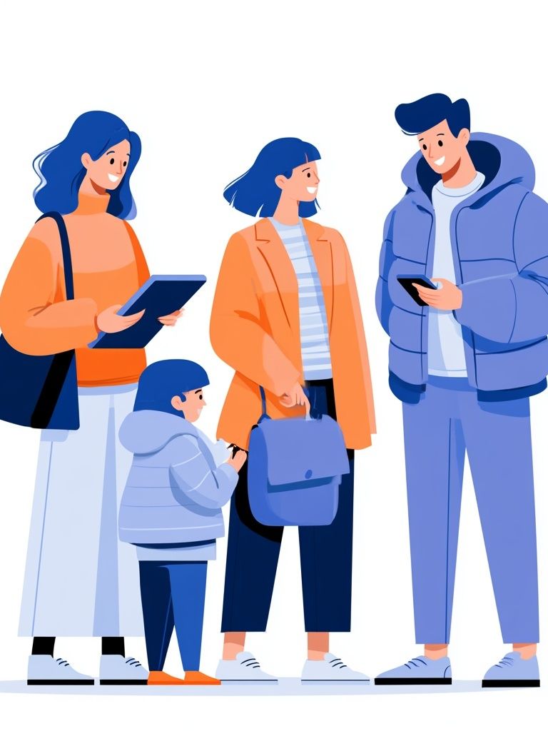 Modern Family Illustration Poster. poster detail