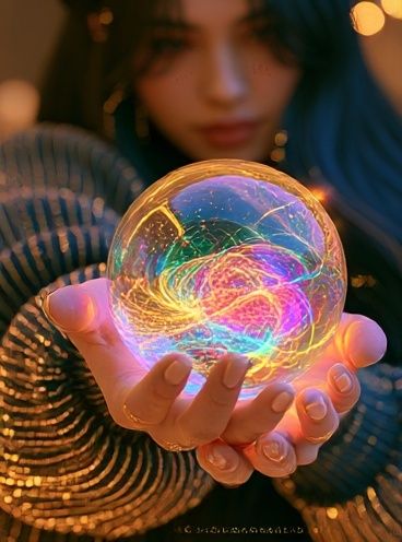 Crystal Orb Fantasy Illustration Poster. poster detail