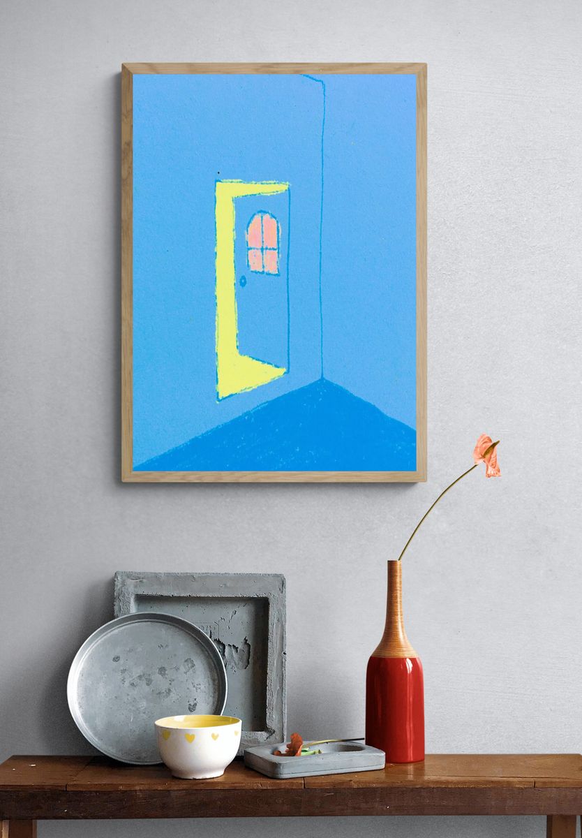 Futuristic Hangar Spacecraft Poster. — room view 3