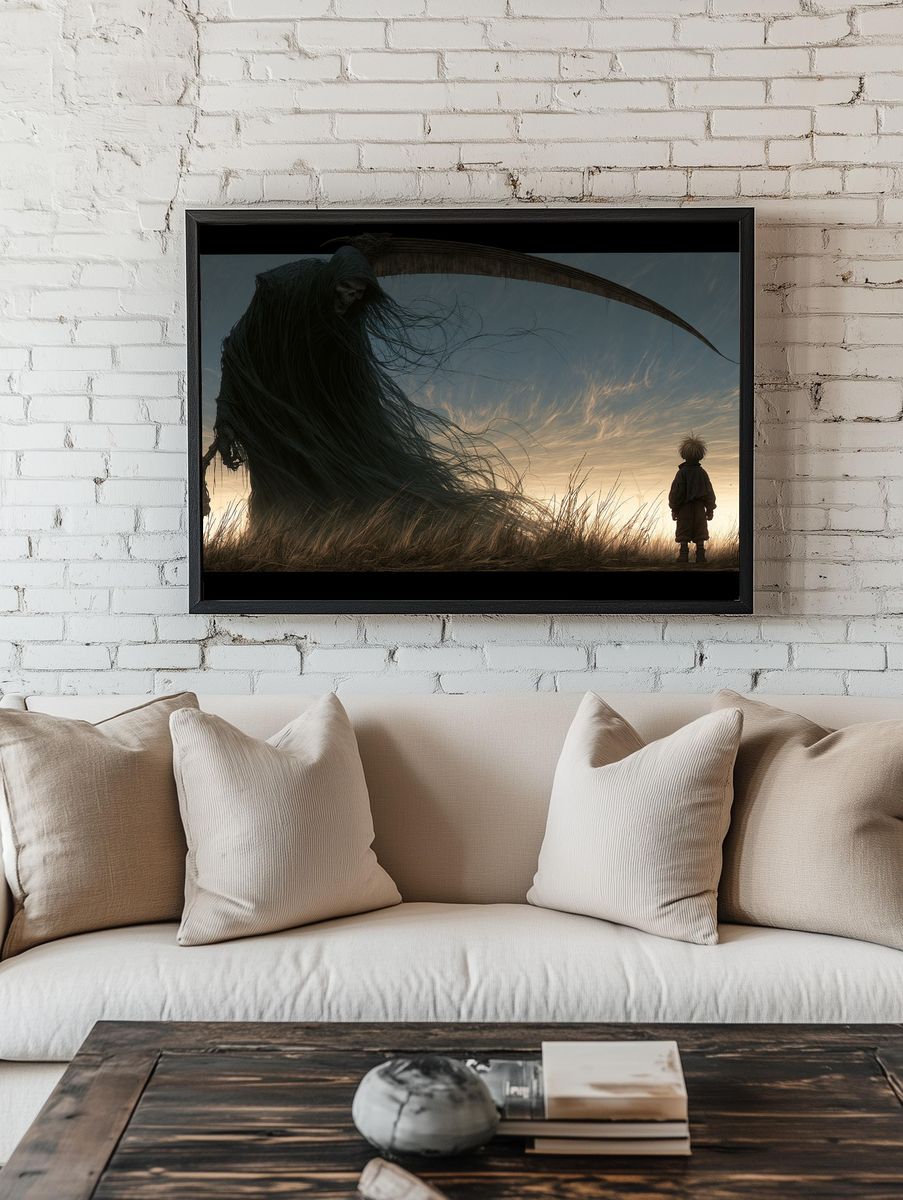 Grim Reaper Encounter Illustration Poster. room preview