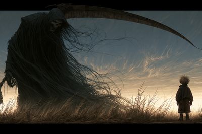 Grim Reaper Encounter Illustration Poster.
