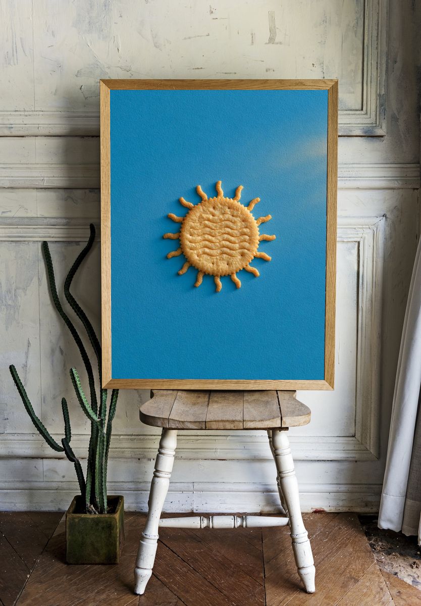 Sun Biscuit Illustration Poster. room preview