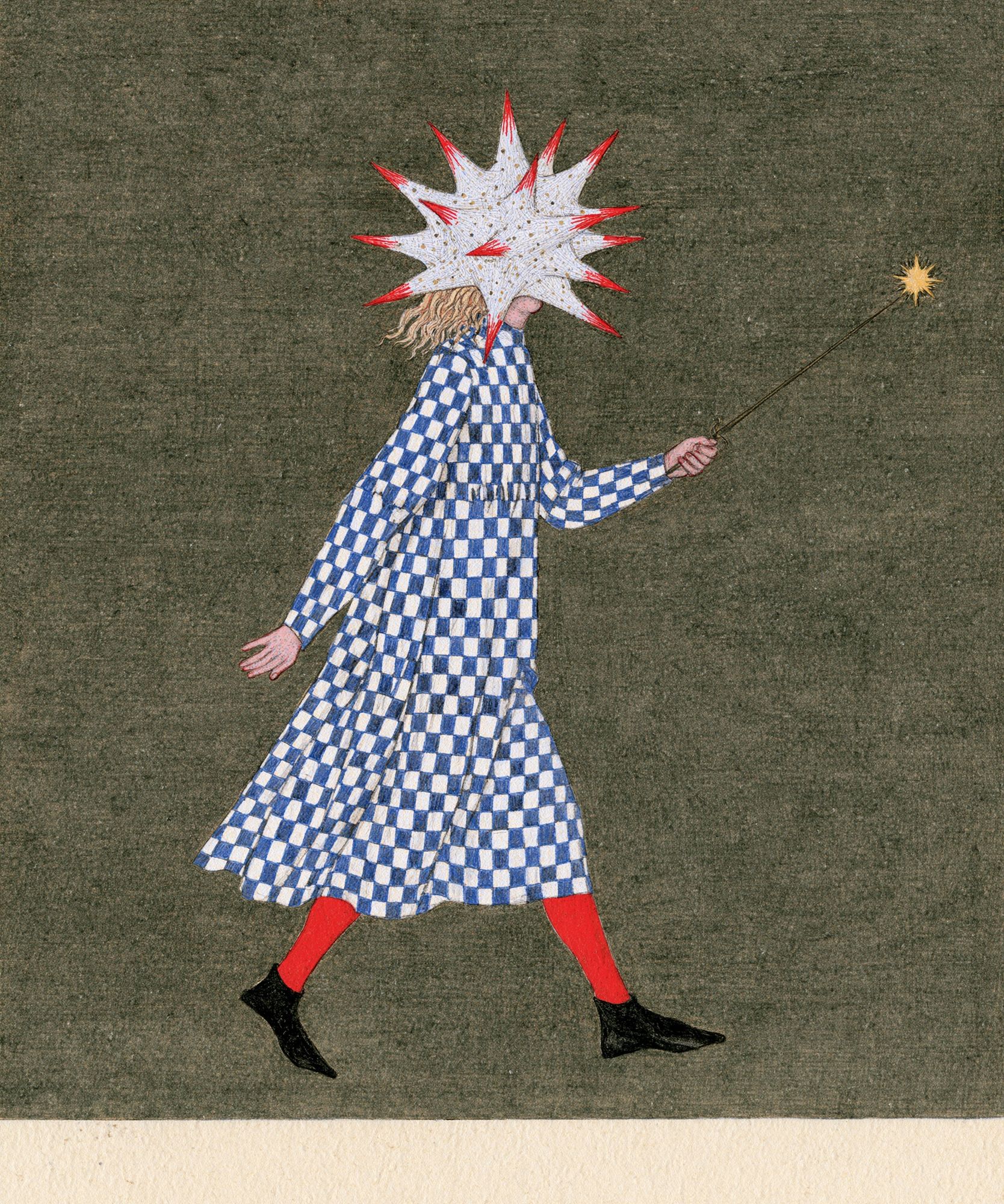 Surreal Starburst Figure Illustration Poster. poster — illustration art