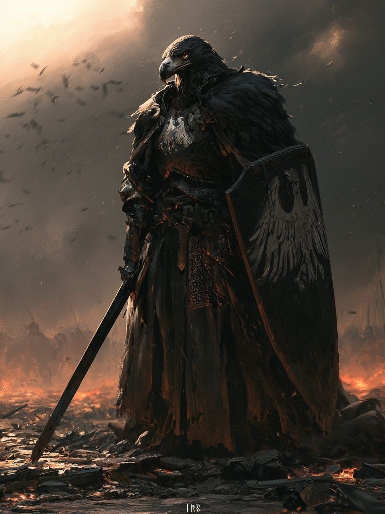 Warrior Eagle Fantasy Poster. poster detail