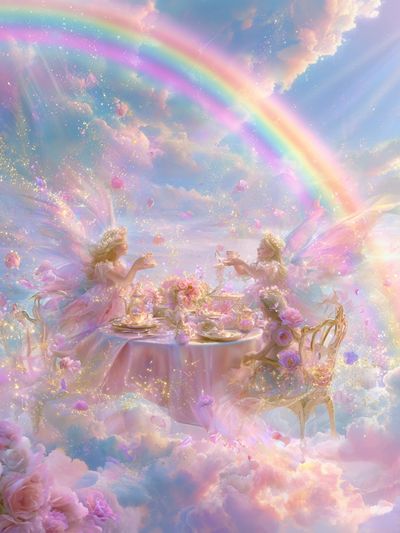 Celestial Fairy Tea Party Print.